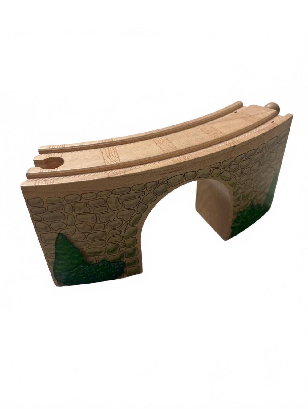 Vintage Arched Stone Bridge Thomas & Friends Wooden Railway Train Track Bridge